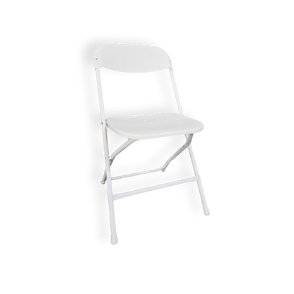 Plastic Folding Chair - White with Drain Holes (10 PACK)