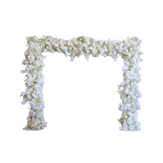 Rectangular Flower Arch - White