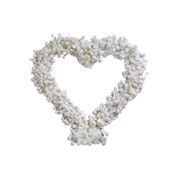 Heart Flower Arch - White