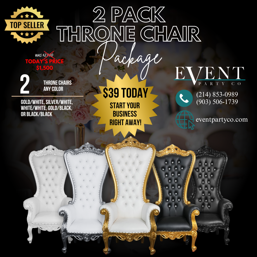 2 Pack Throne Chair Package