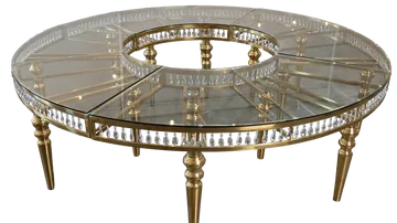 Large Gold Crystal Table