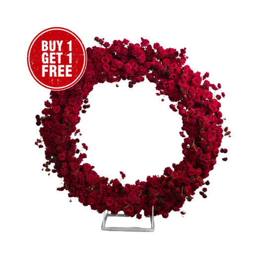 Full Circle Floral Arch – Buy 1, Get 1 FREE (White or Red)